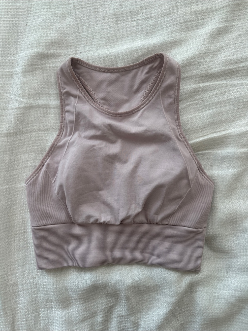 lululemon athletica High-Neck Sports Bra in light pink